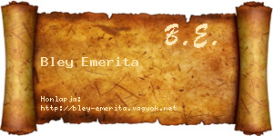 Bley Emerita névjegykártya